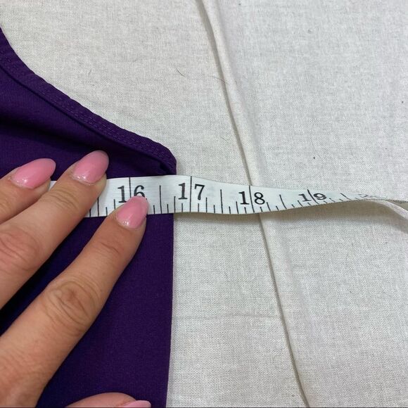 Fabletics Purple Racerback Tank Top One Side‎ Cincher Size Large - Picture 6 of 8